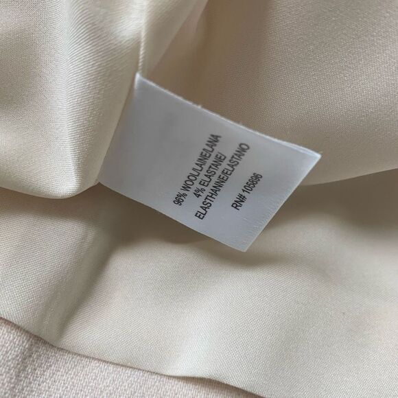 WORTH wool blend beige jacket blazer sz L womens - Picture 8 of 10